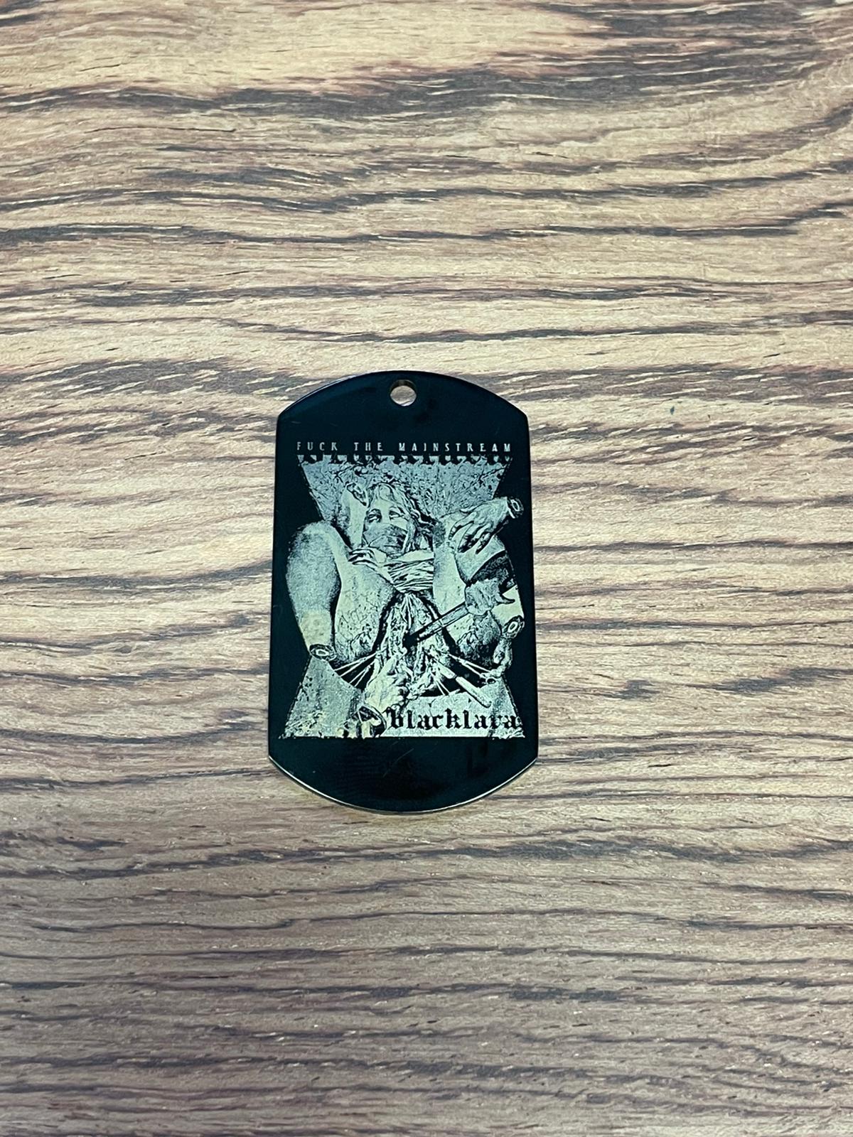 Black Lava Fuck the Mainstream Dogtag Edelstahl