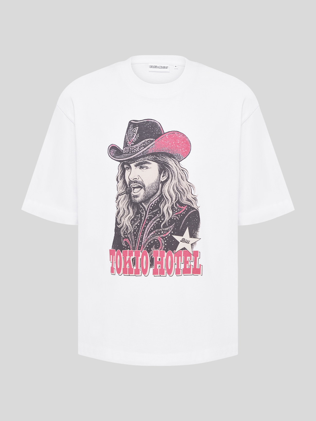 Tokio Hotel WESTERN T-Shirt weiß Oversize Baumwolle