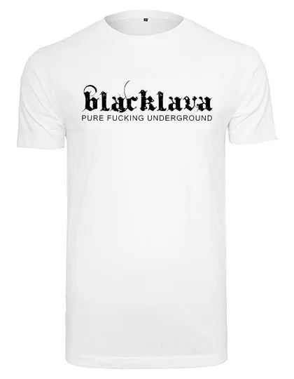BlackLava Pure Underground T-Shirt weiß Rundhals Baumwolle