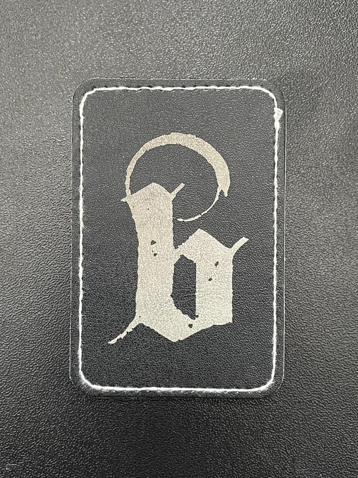 BlackLava Leather Patch edgy Aufnäher 7,6x5 cm