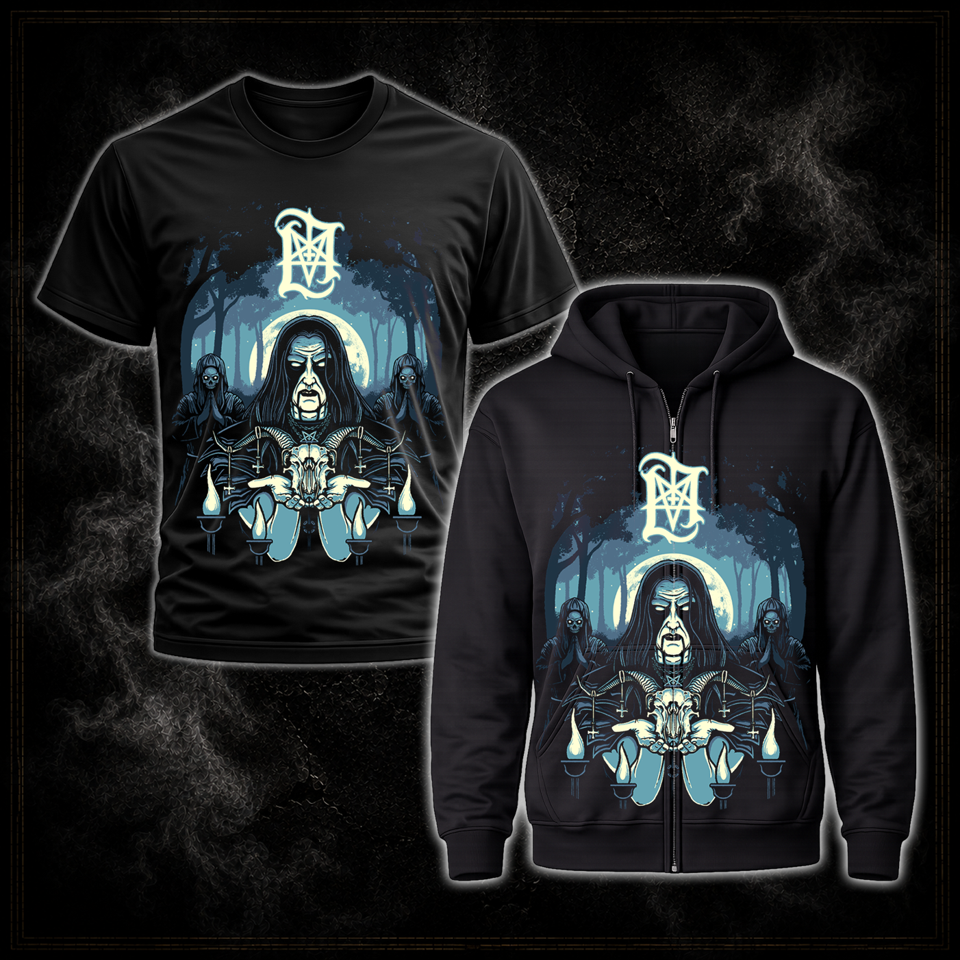 Lord Ahriman Ritual Bundle Shirt + Zip-Hood schwarz