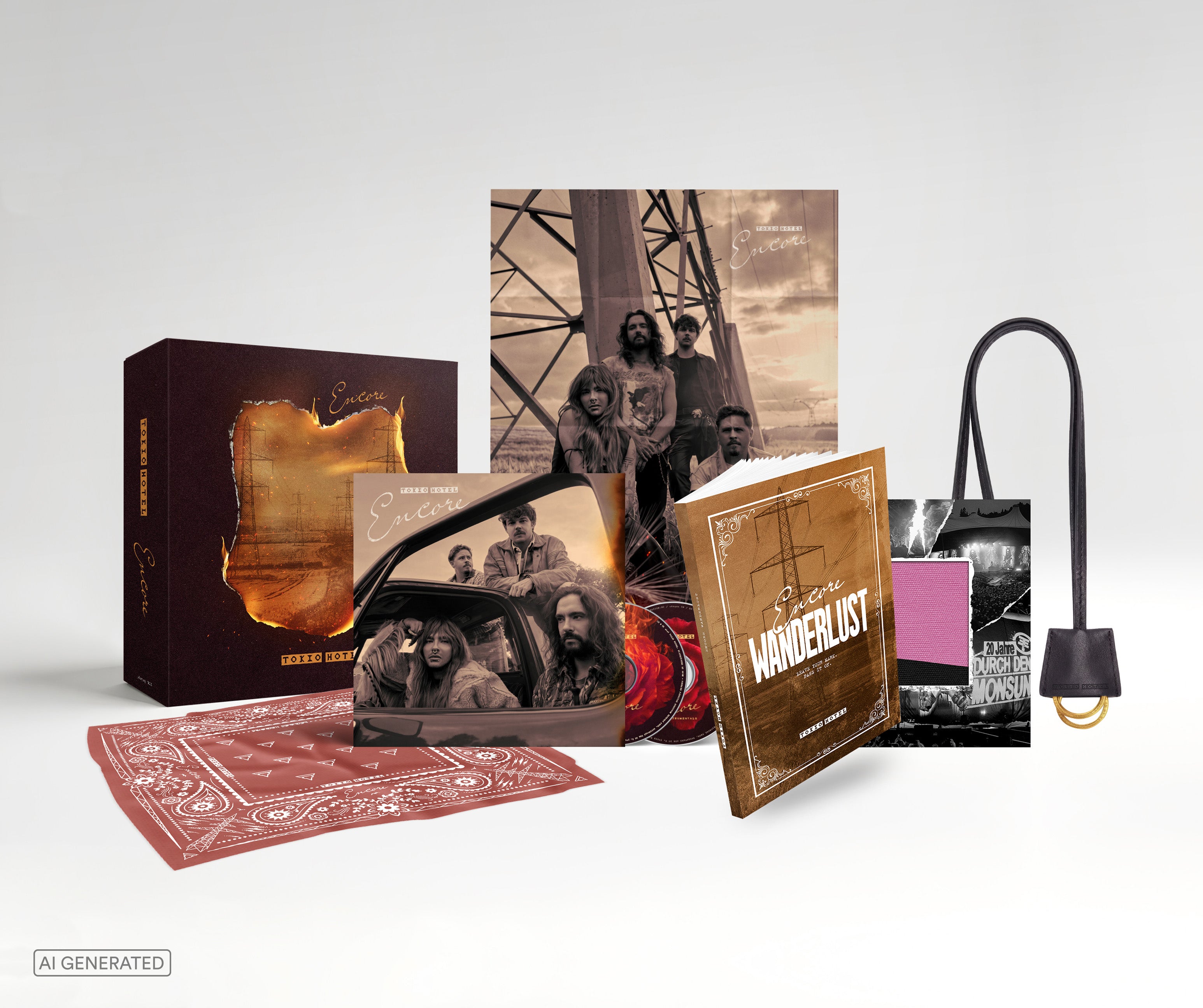 Tokio Hotel Encore Deluxe Fanbox Box 12 Songs Poster