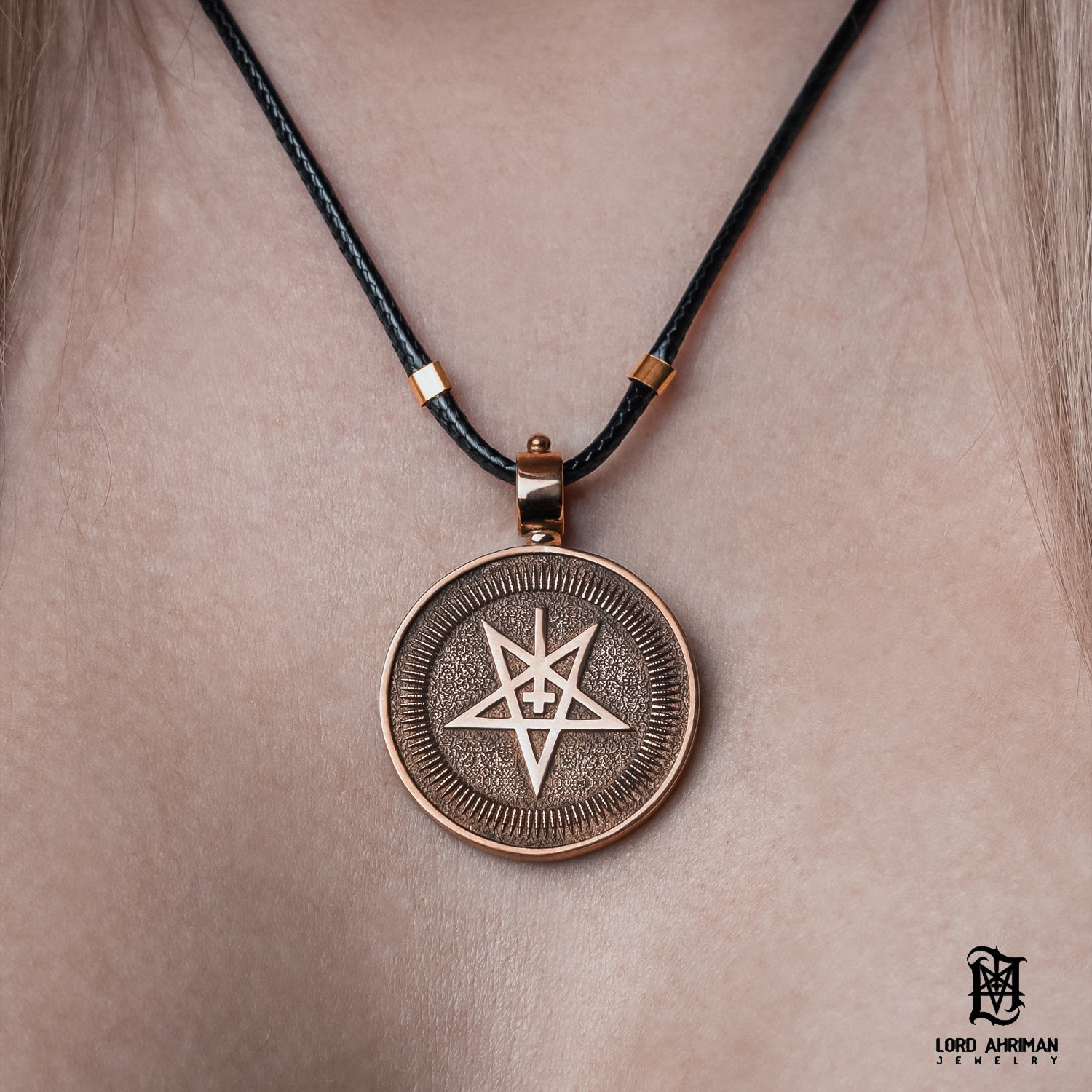 Lord Ahriman Lucifer's Stamp Anhänger Messing mit Kordel