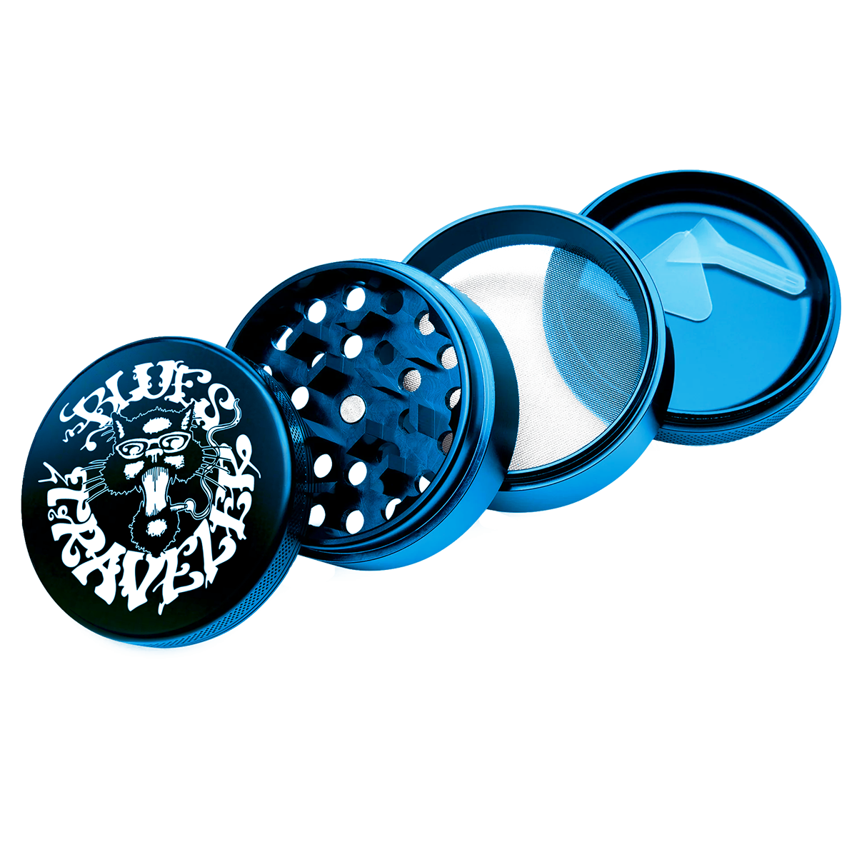 Blues Traveler Smokin Cat Grinder 4-teilig Blau Zubehör