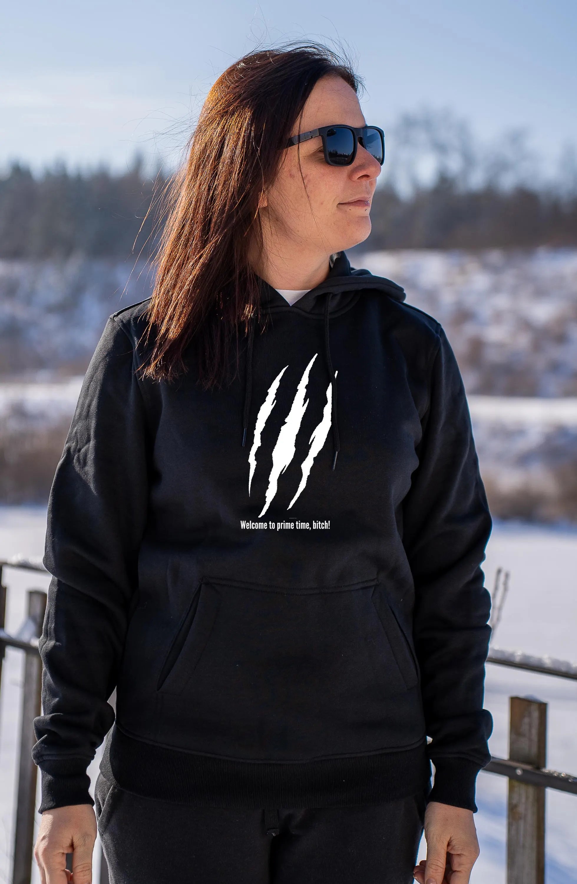 Welcome to prime time bitch Heavy Hoodie Kapuzenpulli