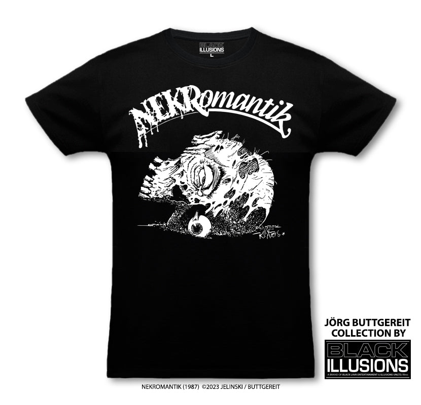 Black Lava Nekromantik Skull T-Shirt Rundhals Baumwolle