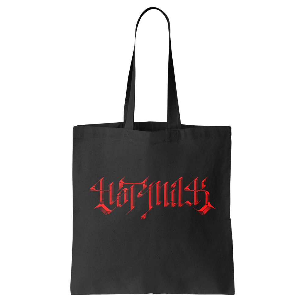 Hot Milk Logo Tote Bag Stoffbeutel schwarz Baumwolle