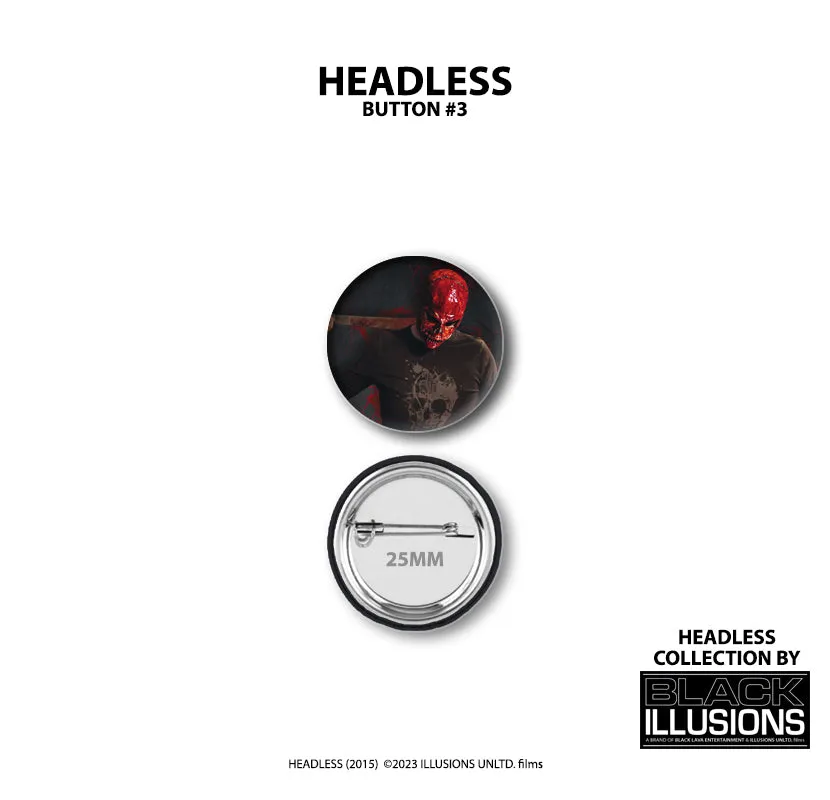 Black Lava Merchandise Headless Button 25mm 1 Inch