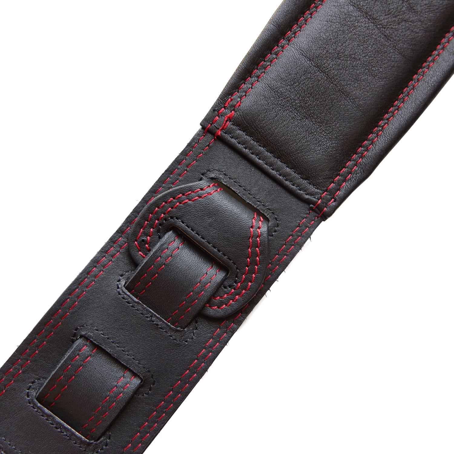Lord Ahriman Signature Gitarrengurt Leder Dark Red Pentagramm
