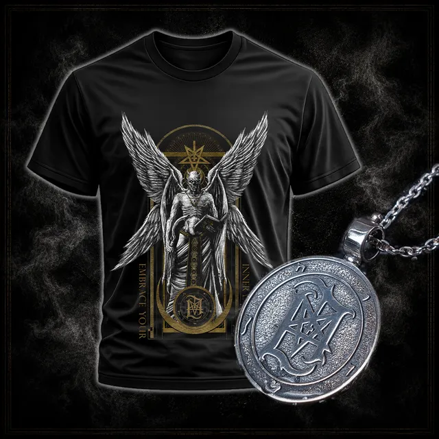 Lord Ahriman Sigil of Power Bundle Shirt + Anhänger L 925 Silber