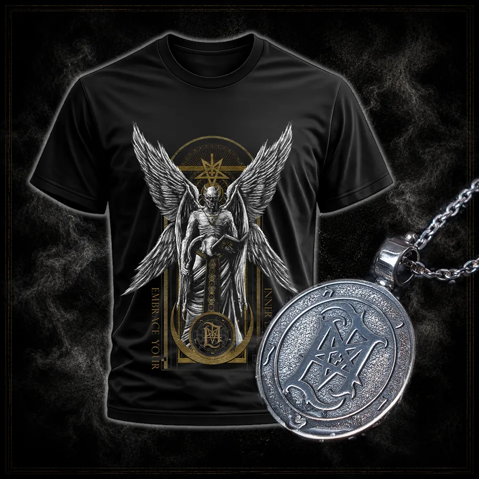 Lord Ahriman Sigil of Power Bundle Shirt + Anhänger L 925 Silber
