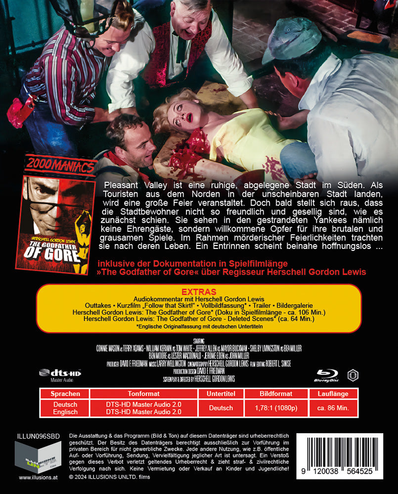 Black Lava 2000 Maniacs Blu-ray Uncut Scanavo Box