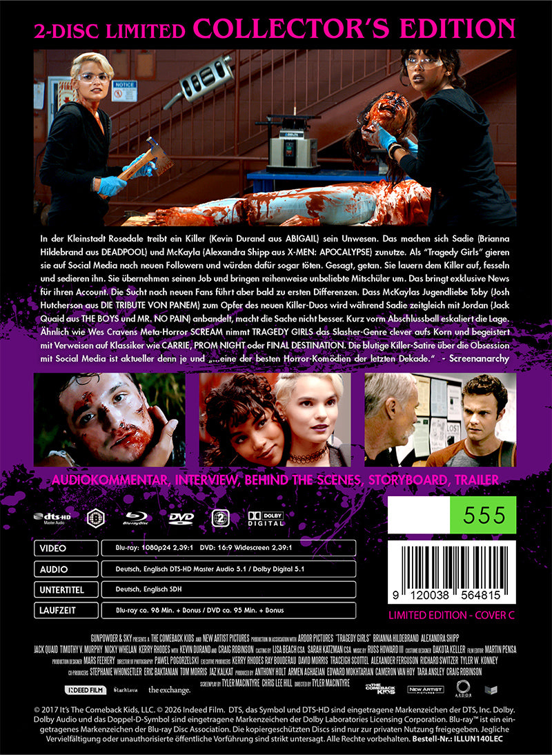 BlackLava Tragedy Girls Limited 555 Mediabook Cover C Uncut