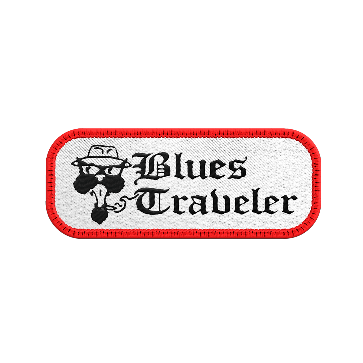 Blues Traveler Logo Patch Weiß Rot 3,5 Zoll Stick
