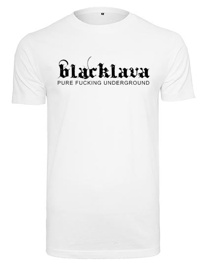 BlackLava Pure Underground T-Shirt weiß Rundhals Baumwolle