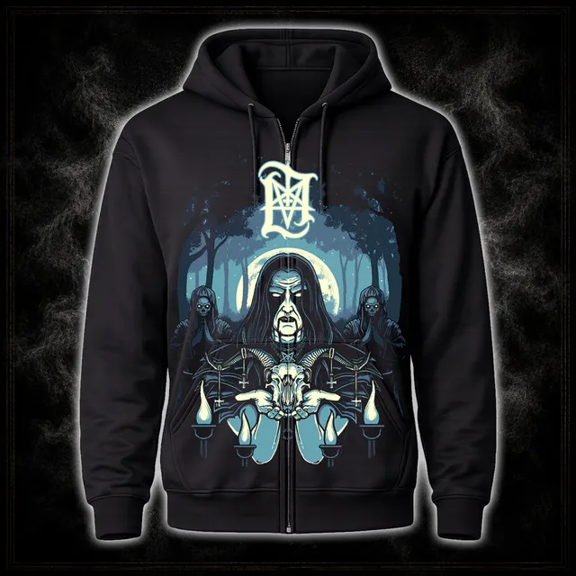 Lord Ahriman In The Sign Of The Horns Zip-Hoodie Schwarz