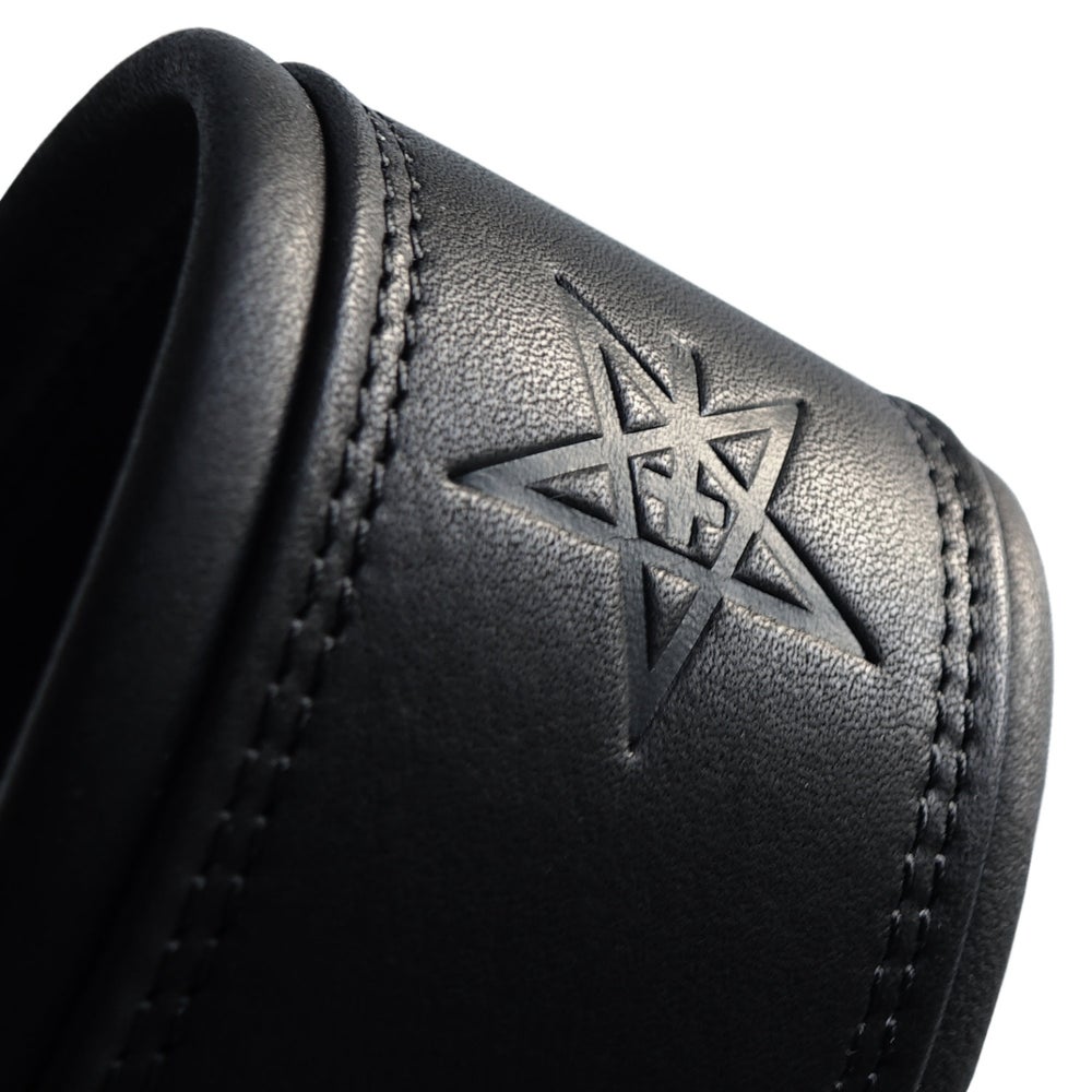Lord Ahriman Signature Gitarren Gurt Leder schwarz 98-158 cm