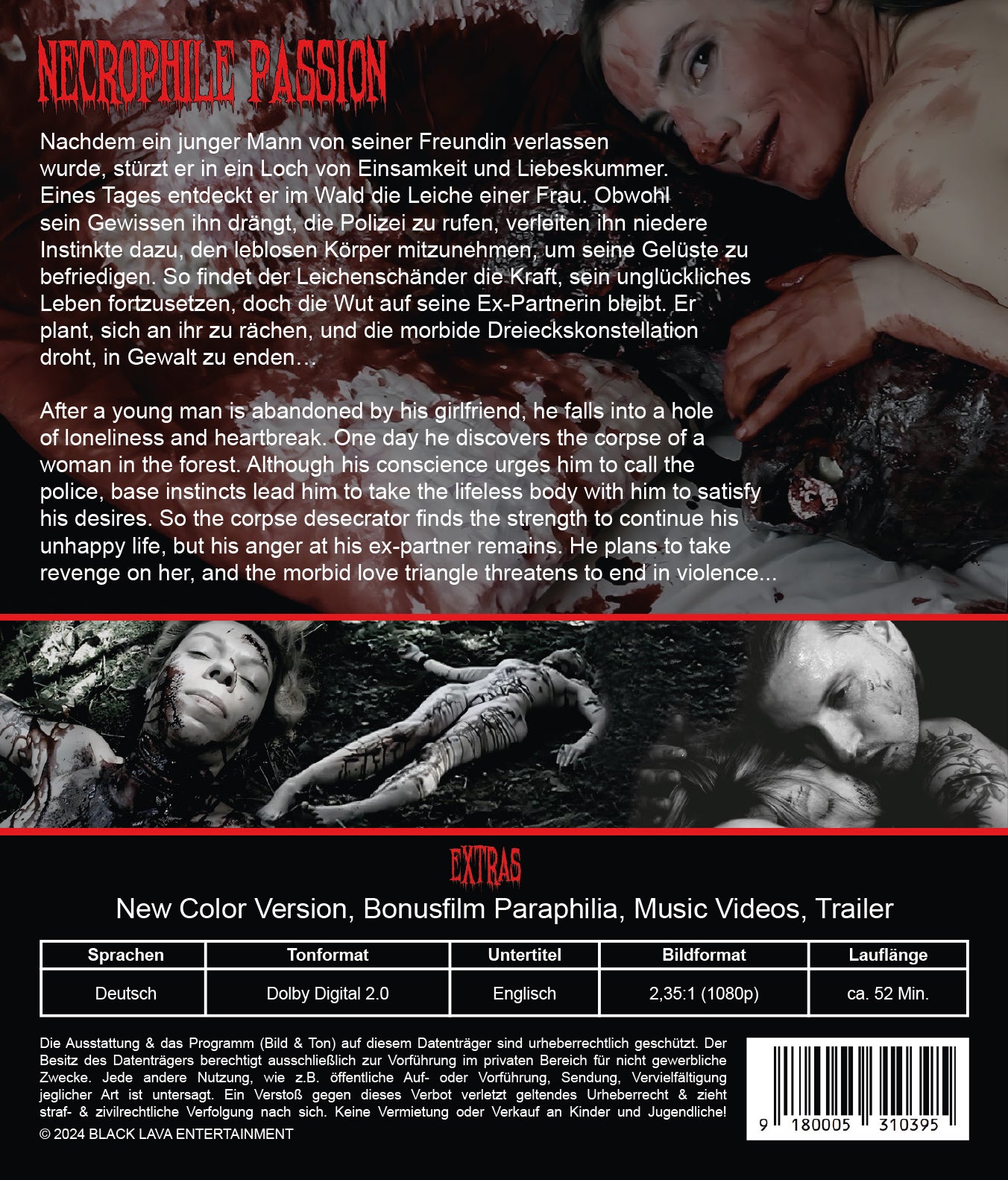 Black Lava Necrophile Passion Blu-ray Uncut 52 Min
