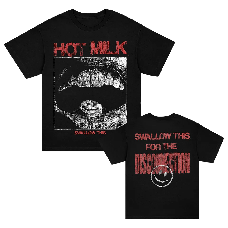 Hot Milk Swallow This Tee T-Shirt Schwarz Baumwolle