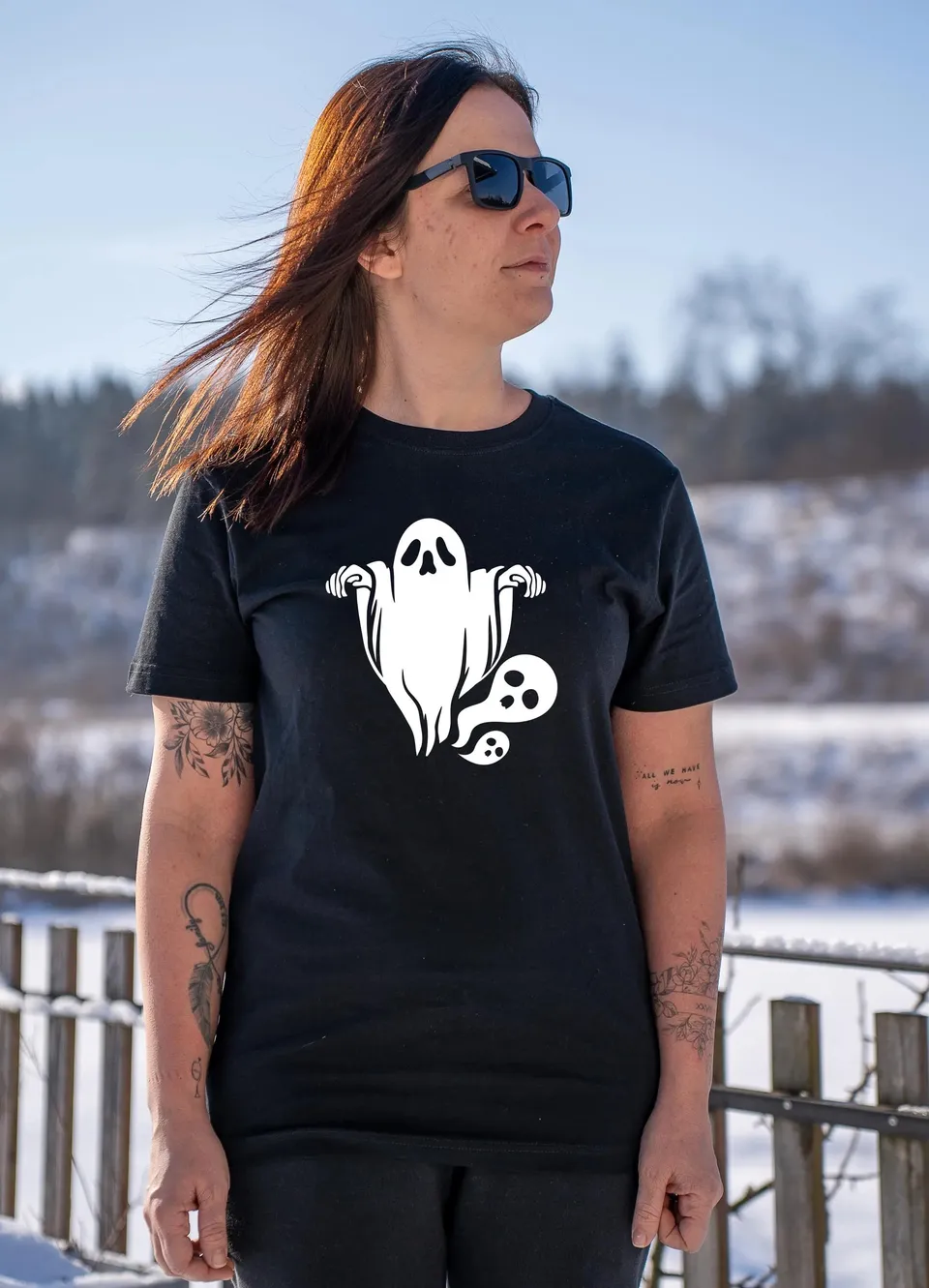 BlackLava Ghosts Geister T-Shirt Rundhals 200g/m²