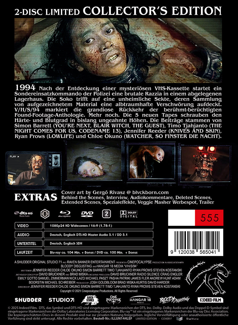 Black Lava V/H/S/94 Mediabook Blu-ray Cover F 2-Disc UNCUT