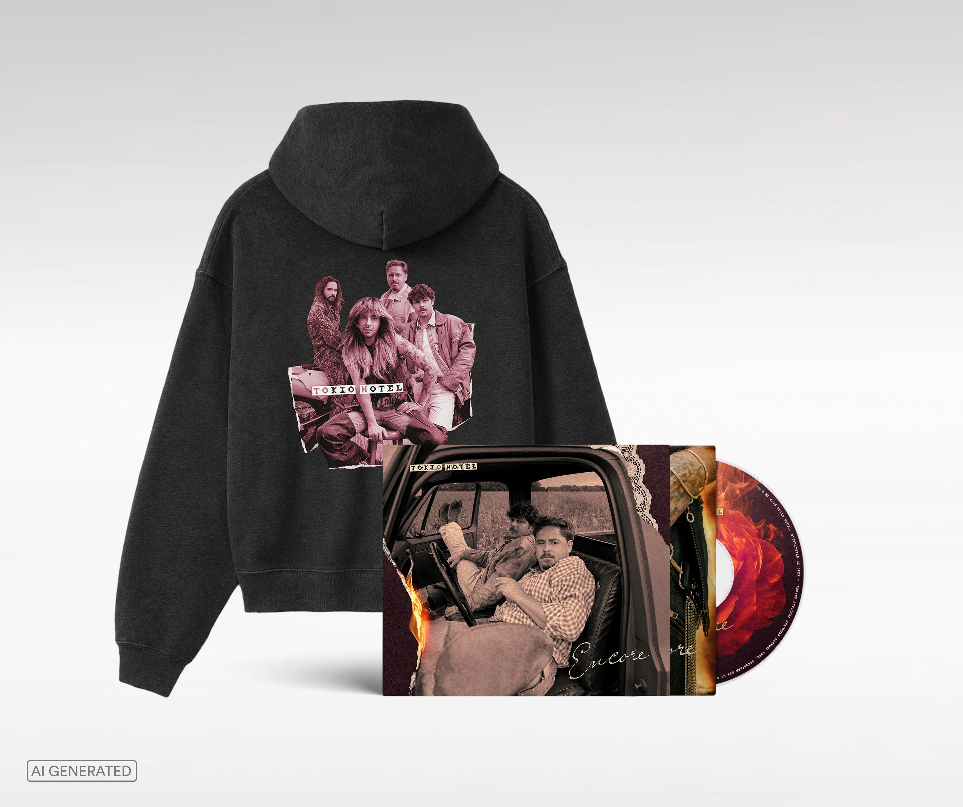 Tokio Hotel ENCORE CD + Sweat Jacket Bundle Disc