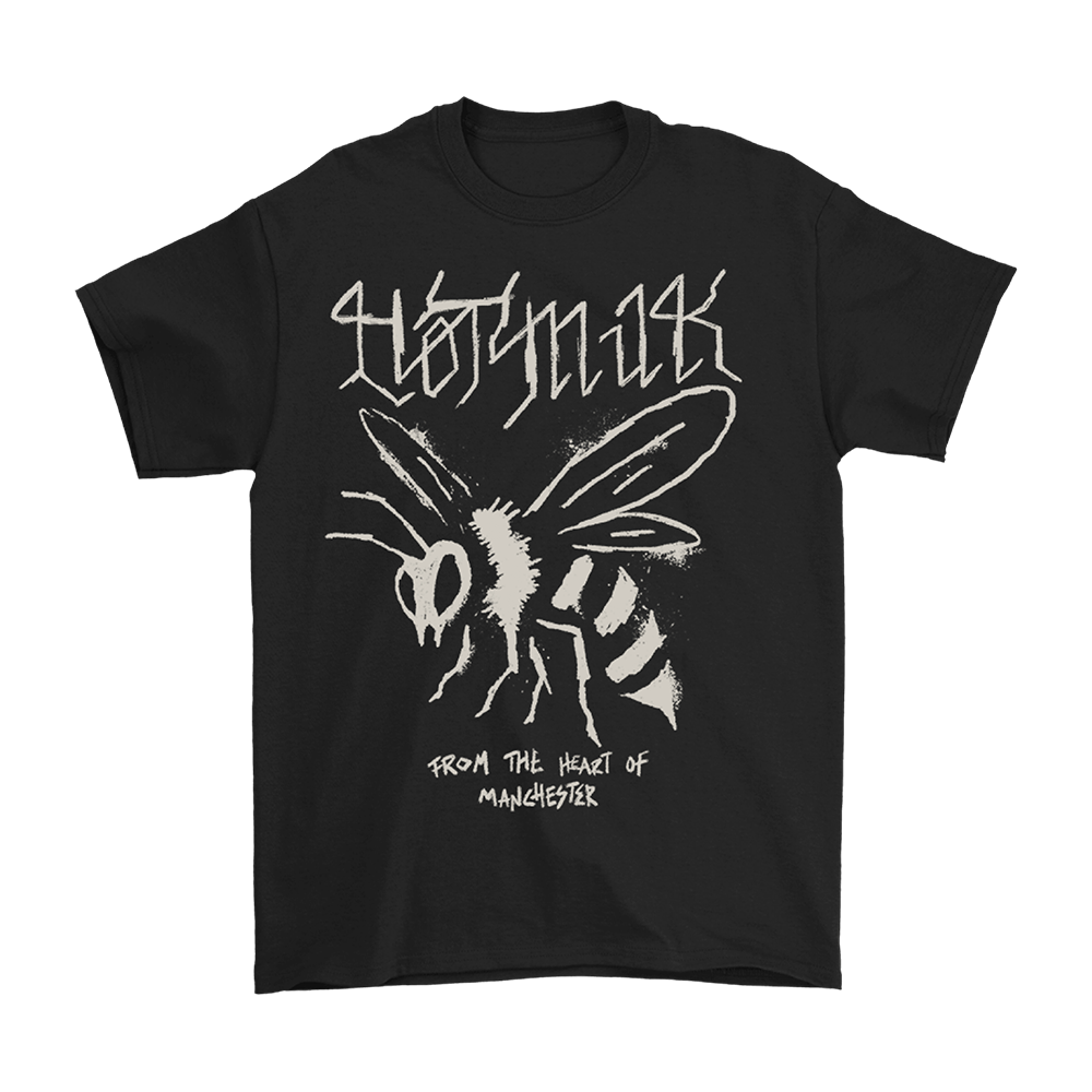 Hot Milk Gothic Bee Tee T-Shirt Schwarz Baumwolle