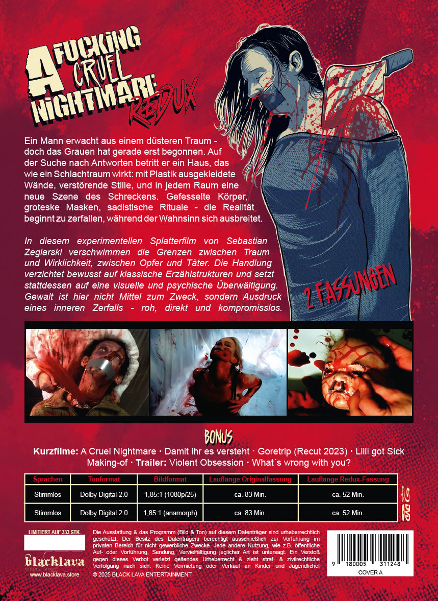 BlackLava A Fucking Cruel Nightmare Mediabook Blu-ray+DVD Cover A
