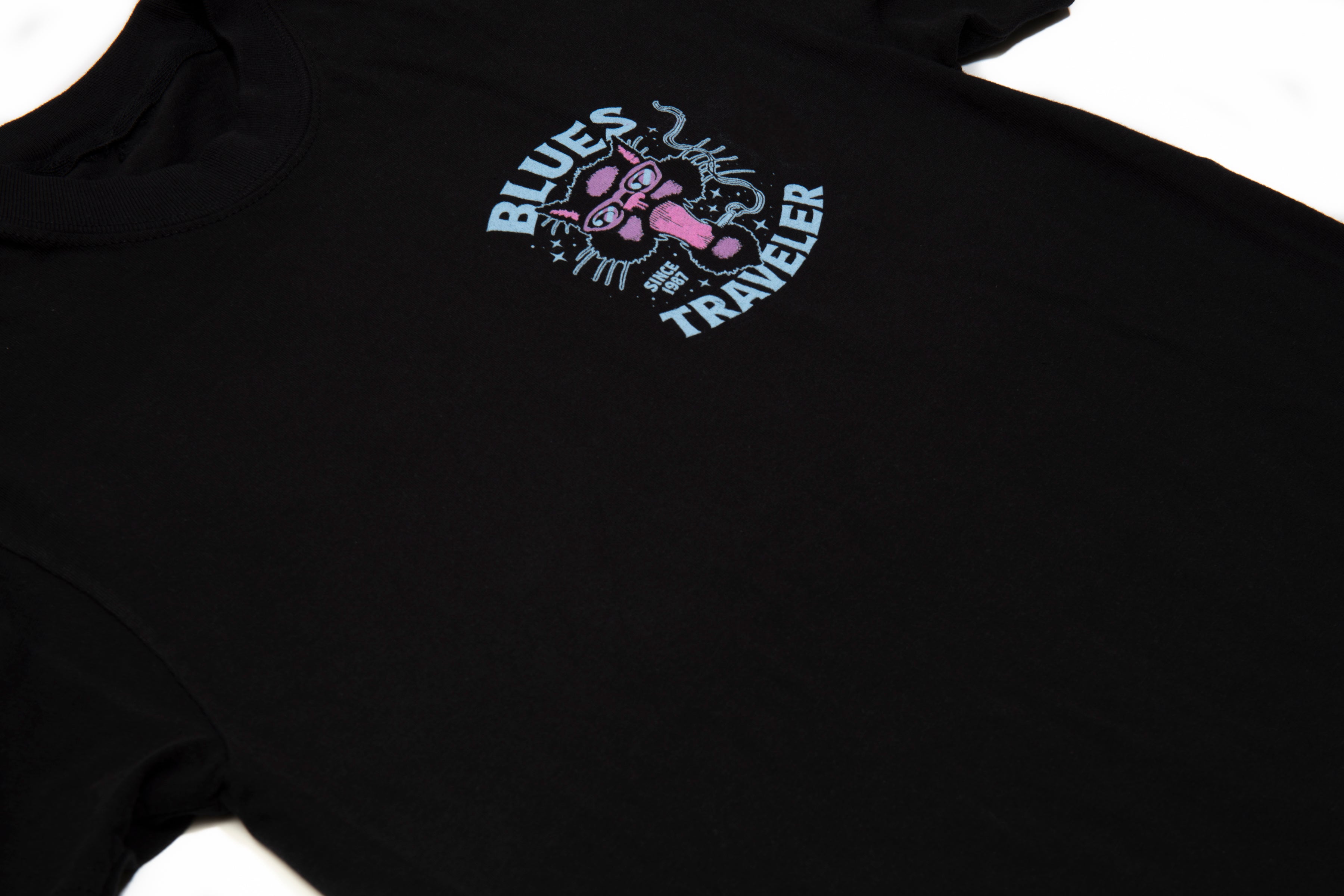 Blues Traveler Since '87 Cat Logo T-Shirt schwarz Baumwolle