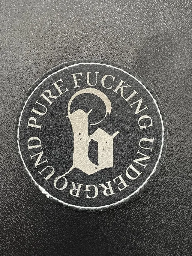 Black Lava Pure fucking Underground Lederpatch 6,5 cm