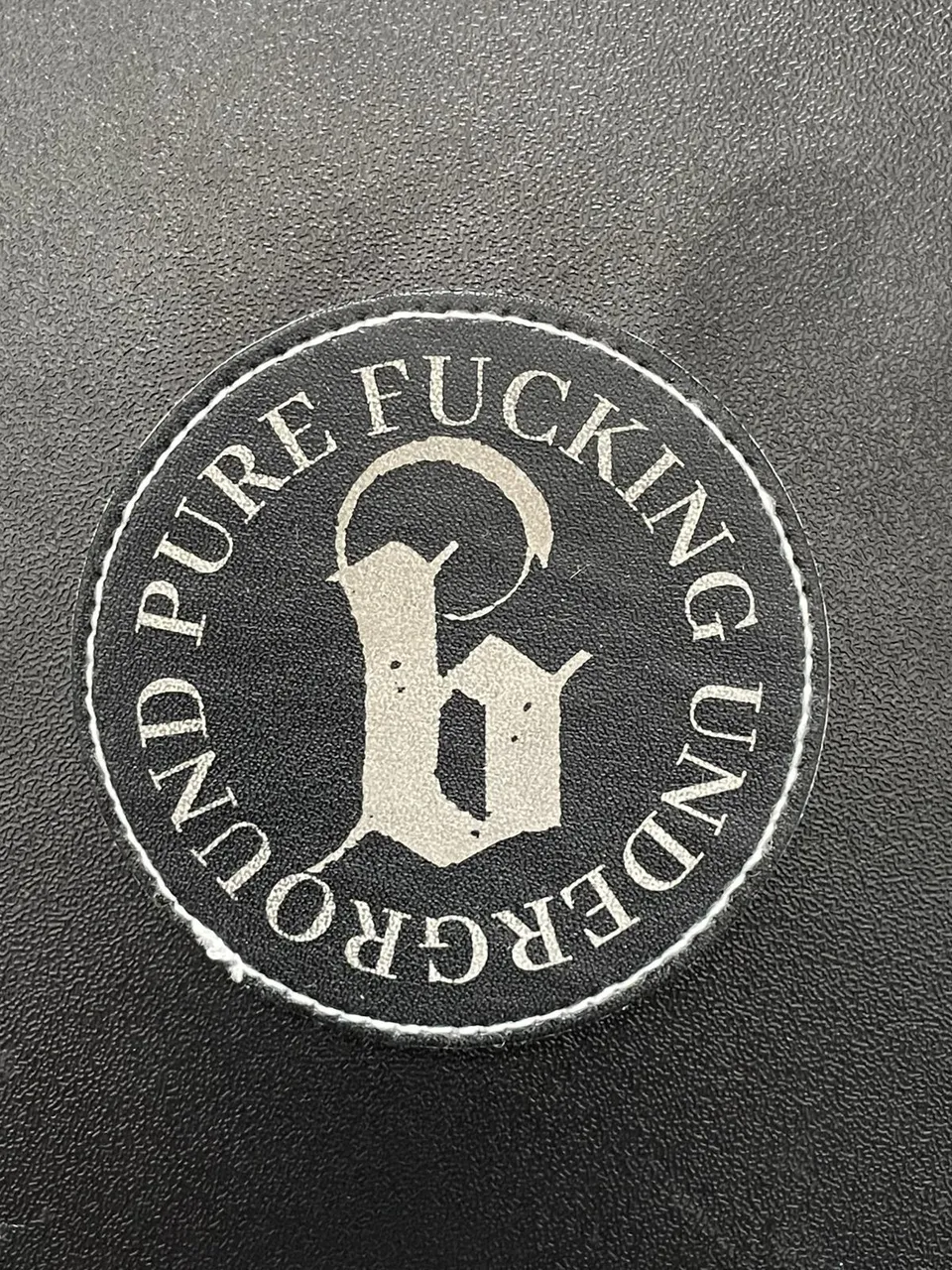 Black Lava Pure fucking Underground Lederpatch 6,5 cm
