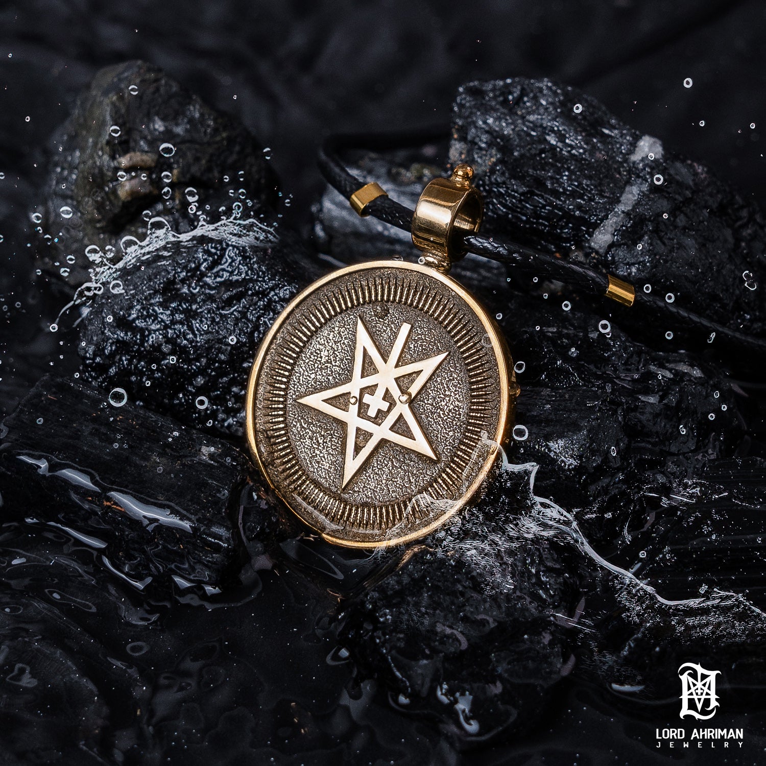 Lord Ahriman Lucifer's Stamp Anhänger Messing mit Kordel