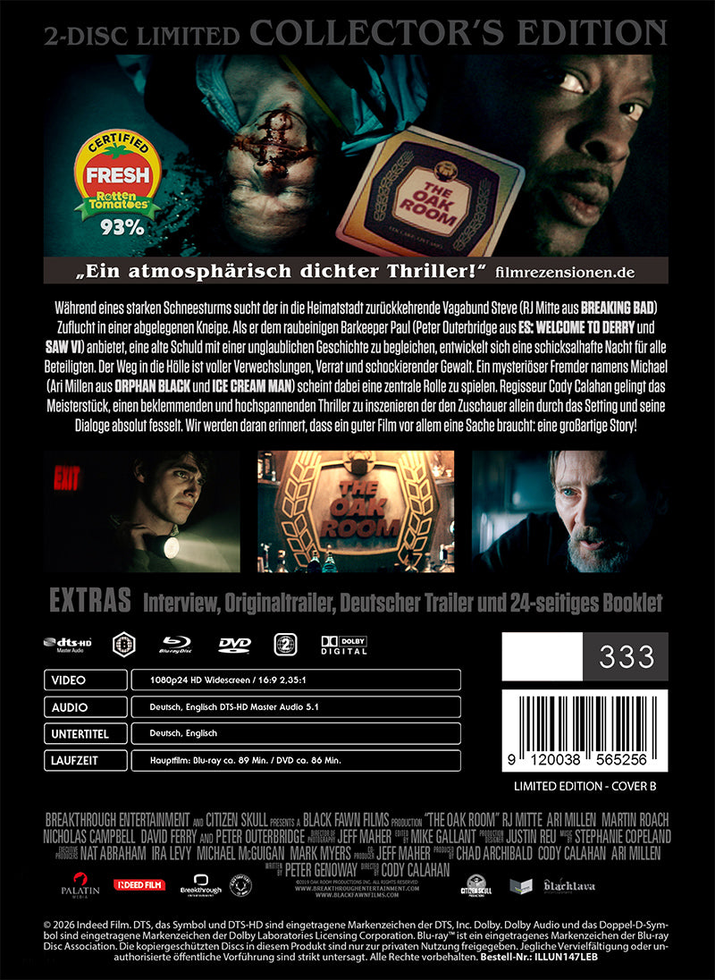 Black Lava The Oak Room Mediabook Blu-ray Cover B Limited 333