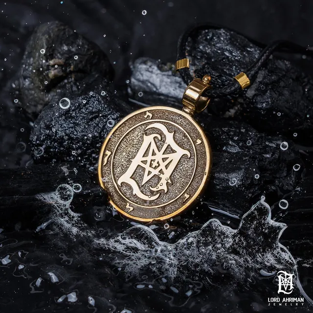 Lord Ahriman Ahriman's Sigil Anhänger Messing mit Kordel