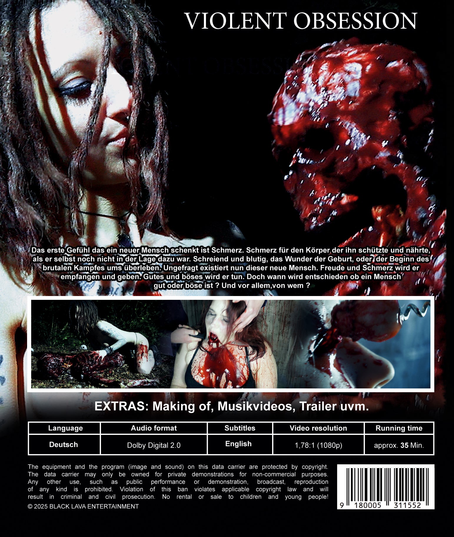BlackLava Violent Obsession Blu-ray Ultra Splatter 35 Min