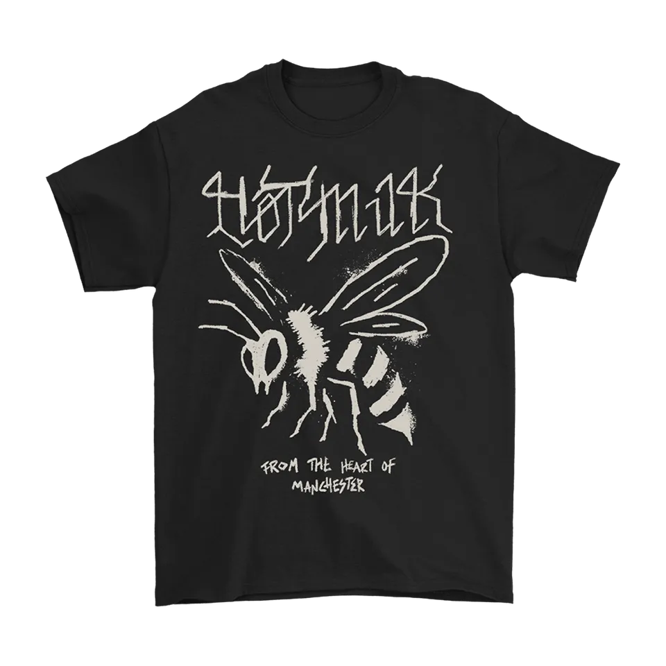 Hot Milk Gothic Bee Tee T-Shirt Schwarz Baumwolle