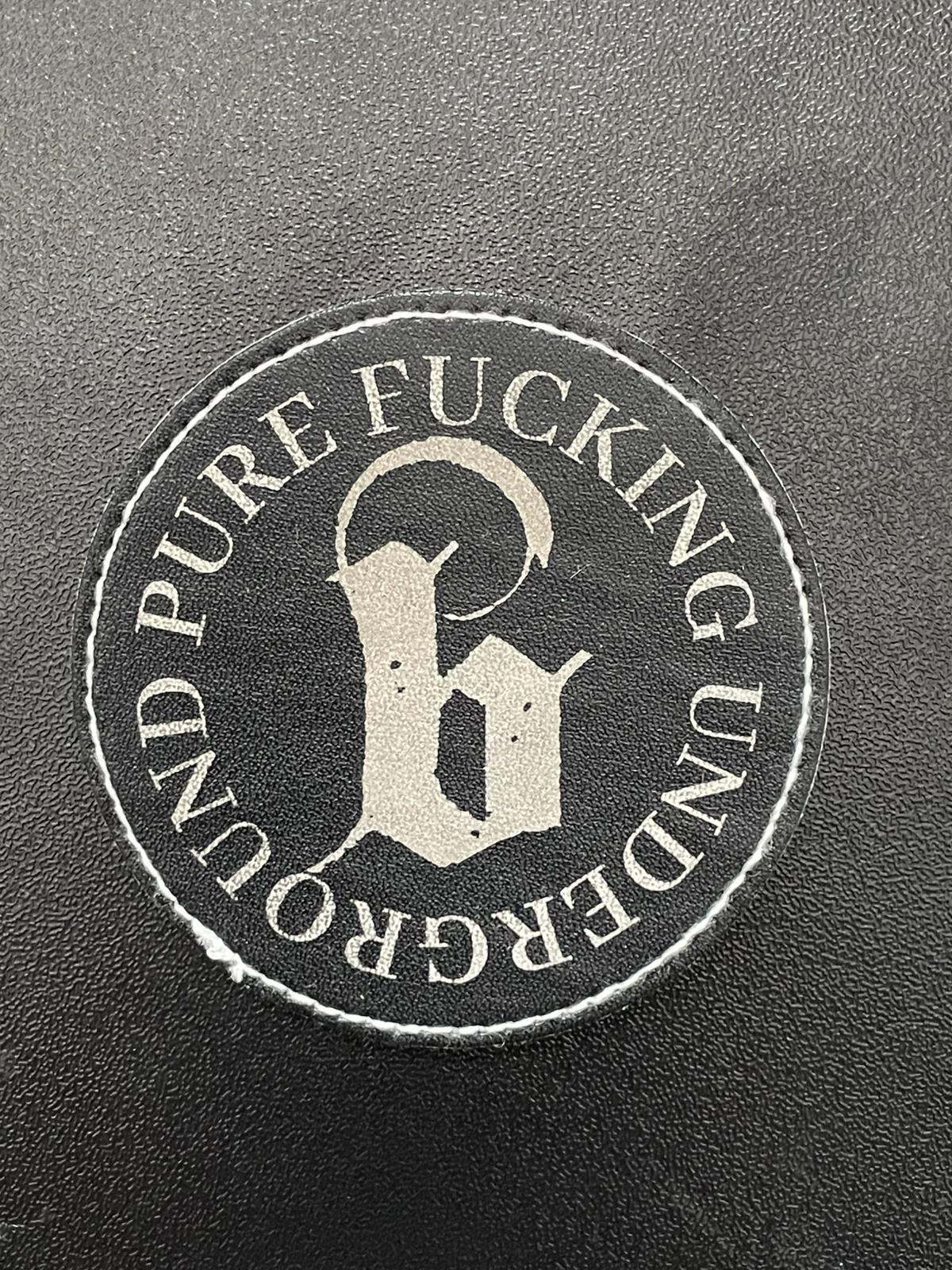Black Lava Pure fucking Underground Lederpatch 6,5 cm