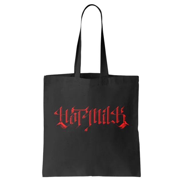 Hot Milk Logo Tote Bag Stoffbeutel schwarz Baumwolle