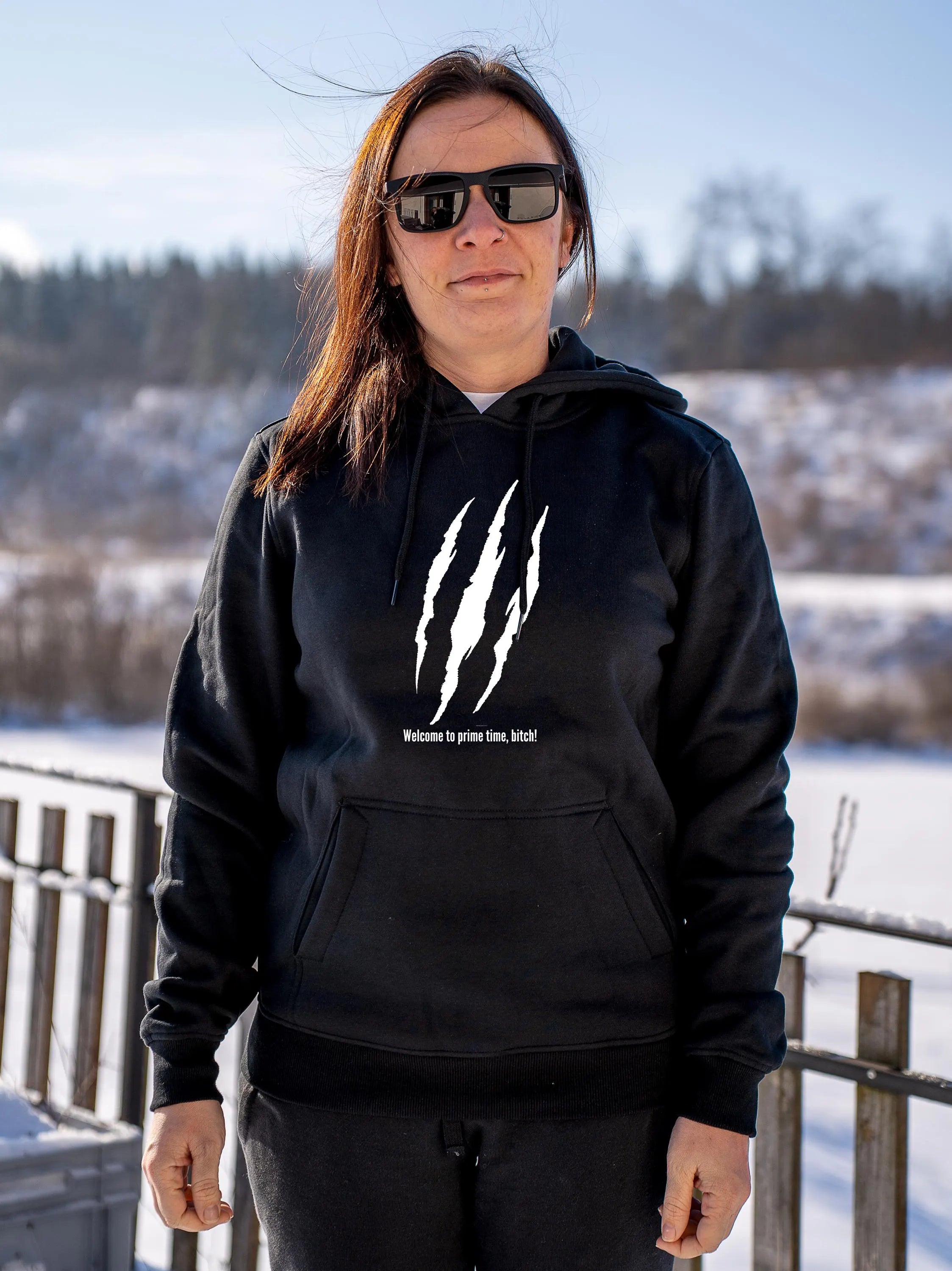 Welcome to prime time bitch Heavy Hoodie Kapuzenpulli