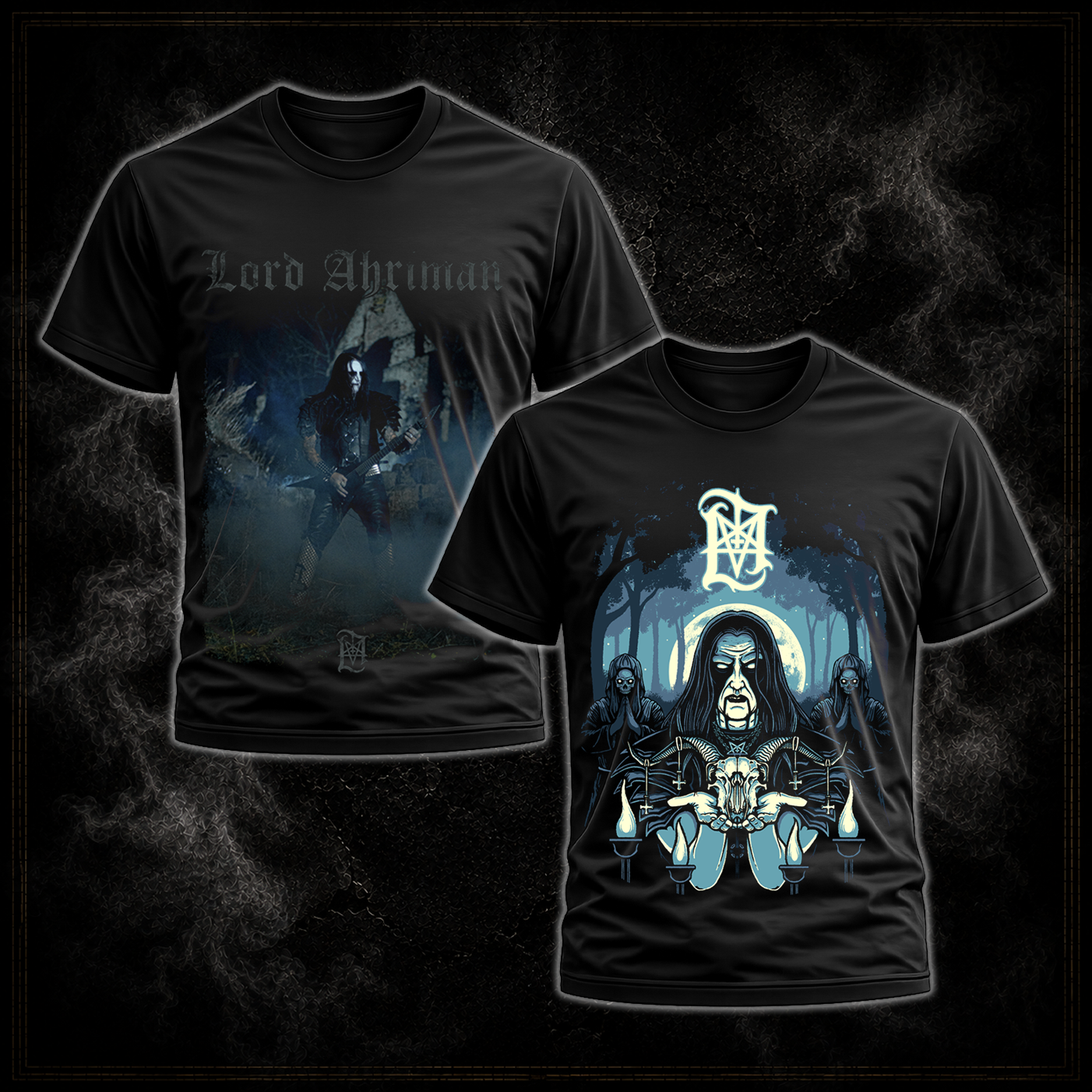 Lord Ahriman Nightfall Horns Bundle Shirt 2er Pack schwarz