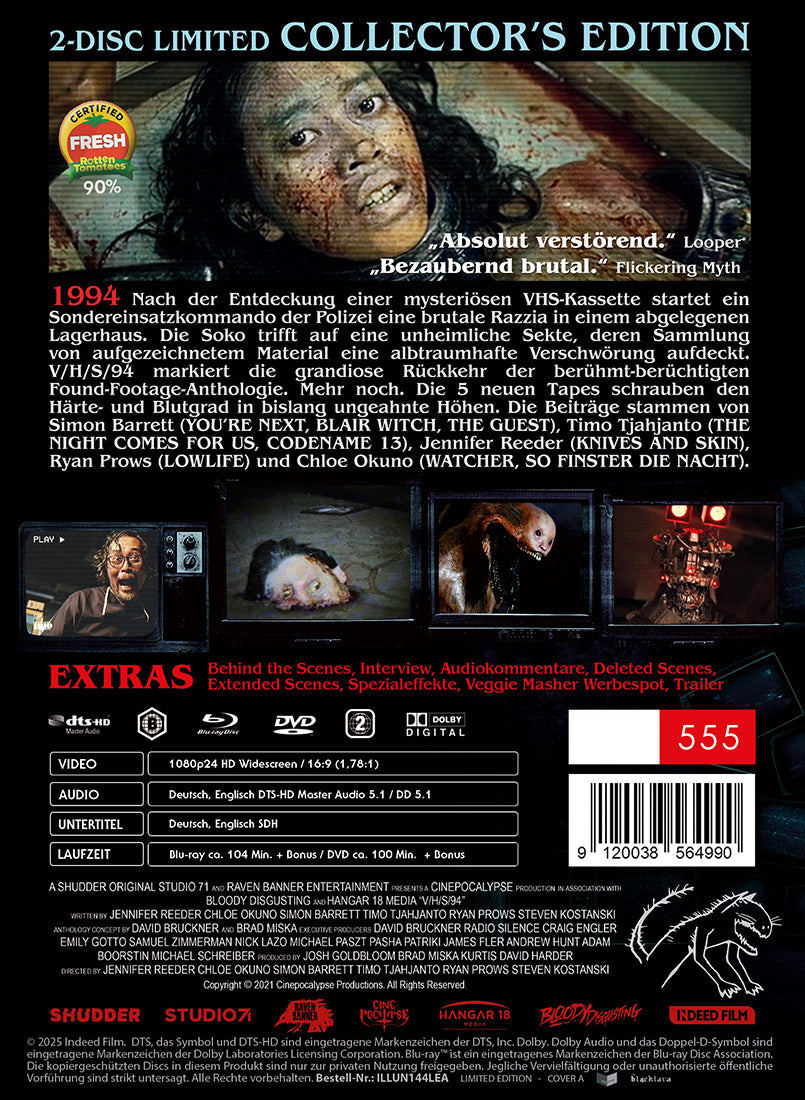 Black Lava V/H/S/94 Mediabook Cover A 2-Disc Uncut
