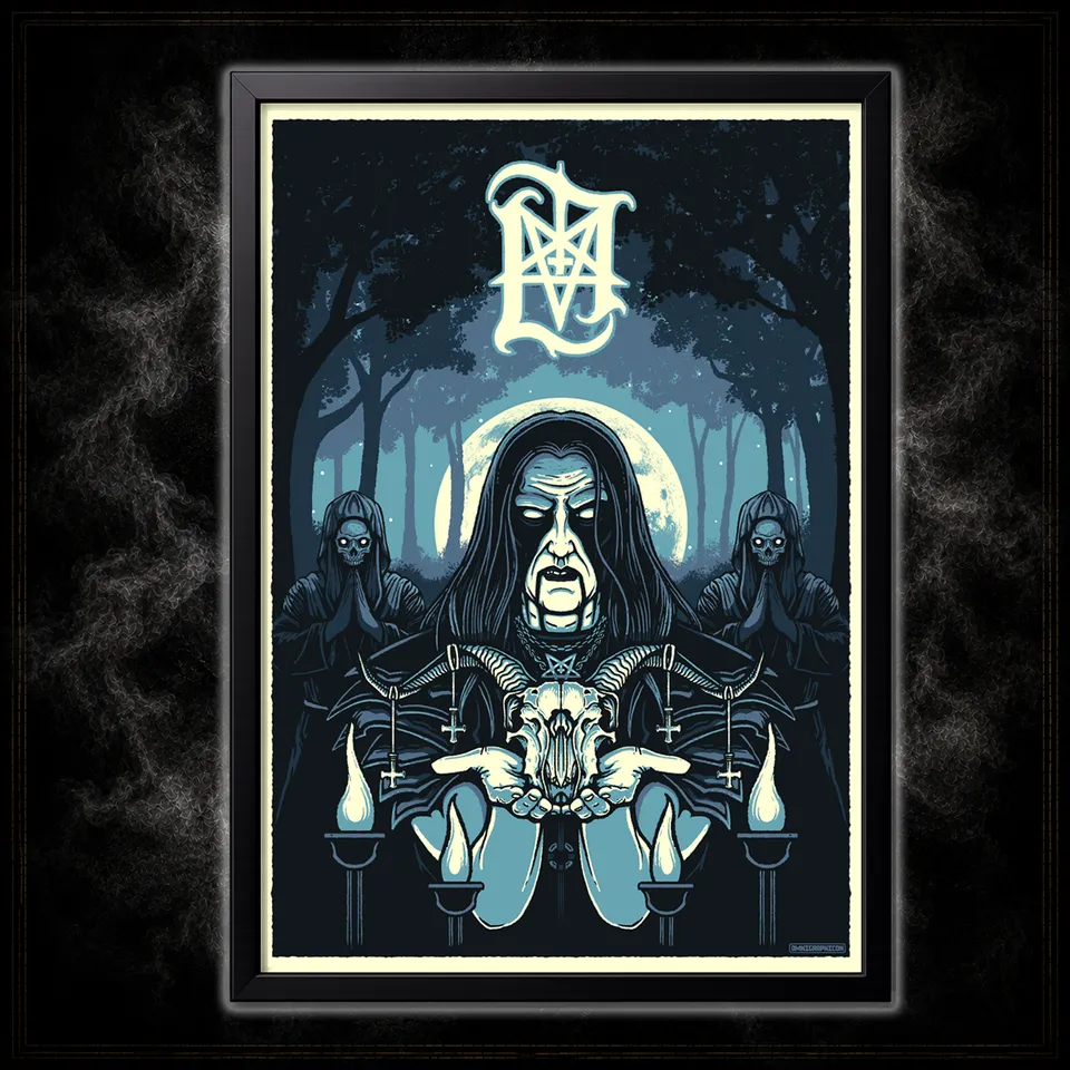 Lord Ahriman In The Sign Of The Horns Poster signiert