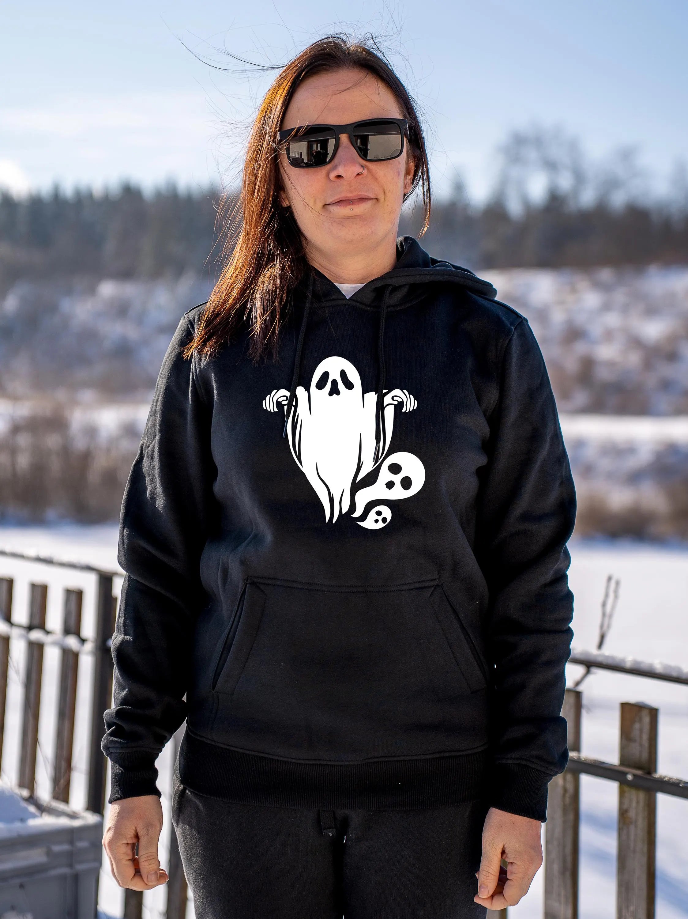 Black Lava Ghosts Geister Heavy Hoody 300 g/m² Baumwolle