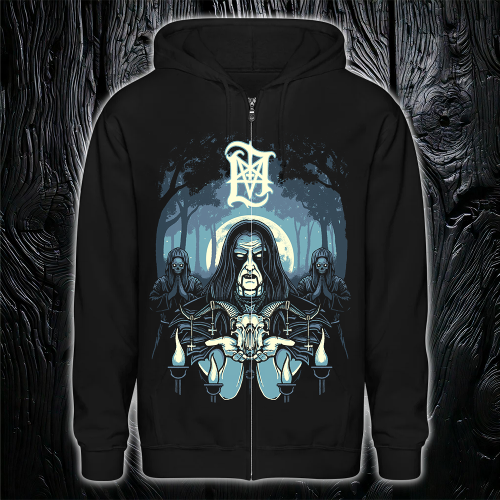 Lord Ahriman In The Sign Of The Horns Zip-Hoodie Schwarz