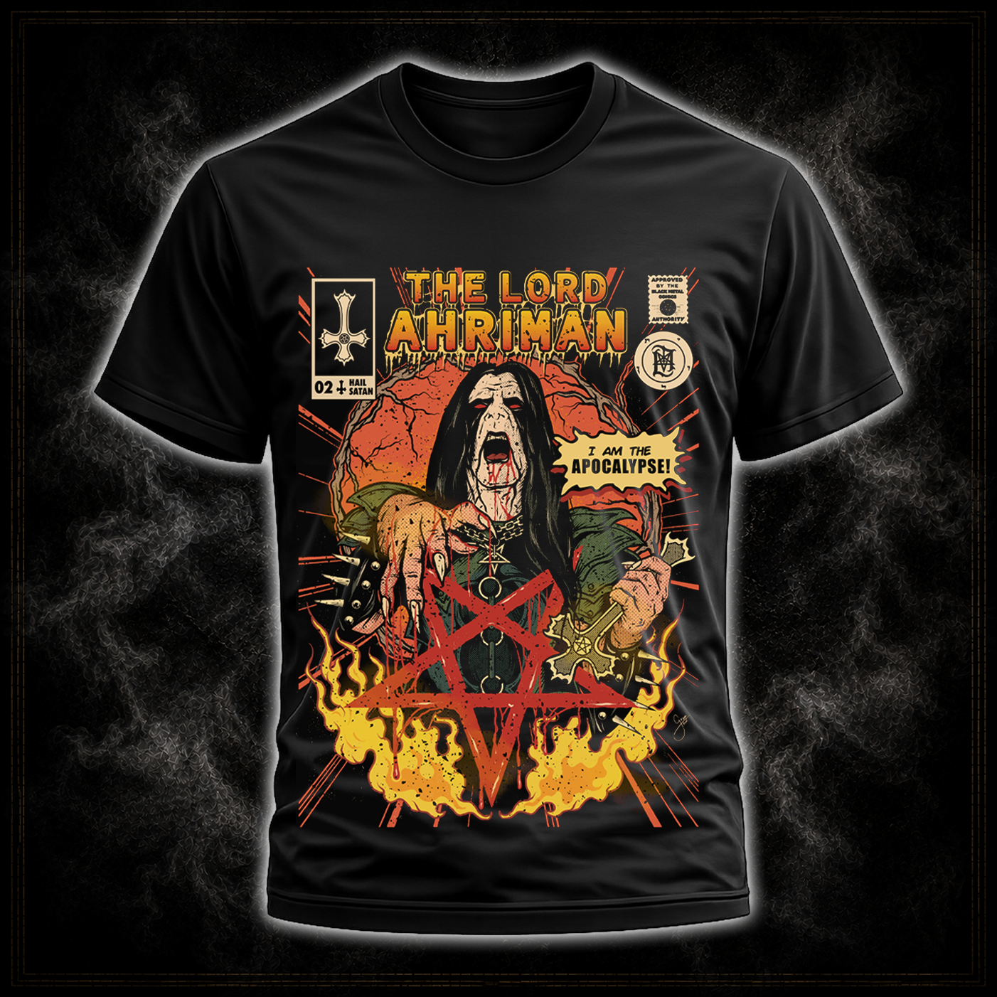 Lord Ahriman Double Darkness Bundle Shirt 2er Pack schwarz