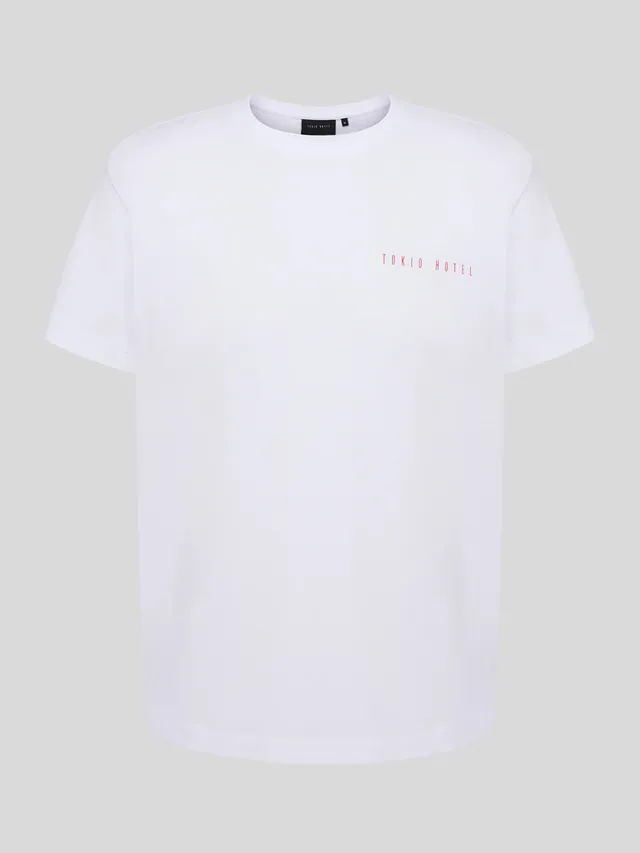 Tokio Hotel Classic T-Shirt Shirt Weiß 100% Baumwolle