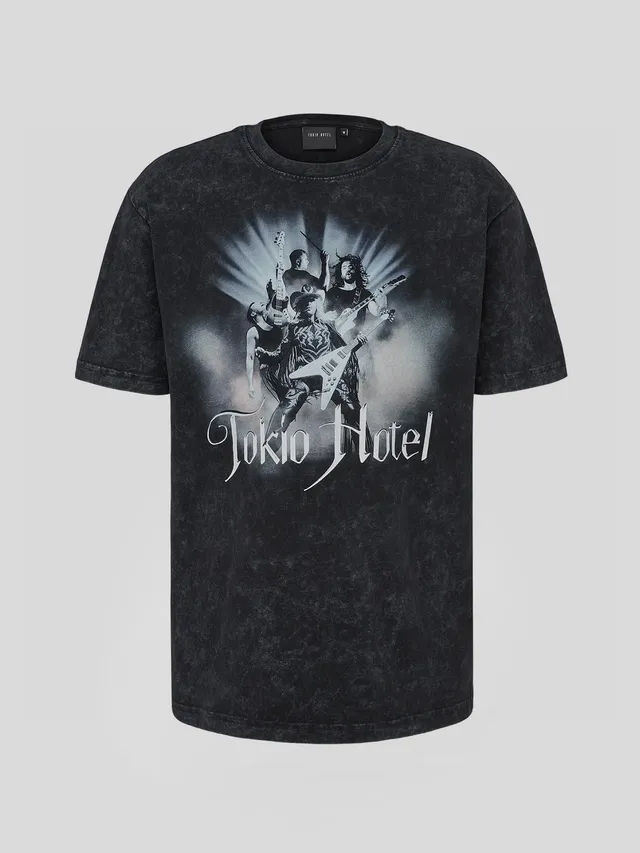 Tokio Hotel Bandshirt 2024 Shirt Schwarz Oversized Baumwolle