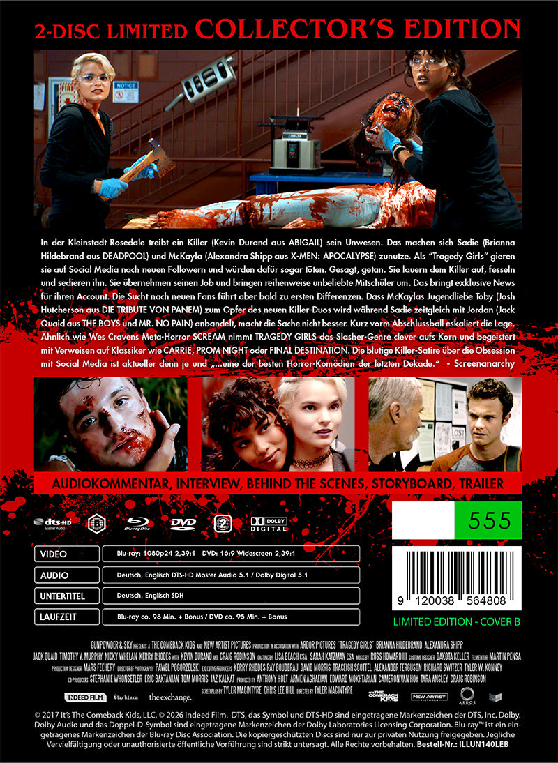 Black Lava Tragedy Girls Mediabook Cover B Uncut Blu-ray DVD