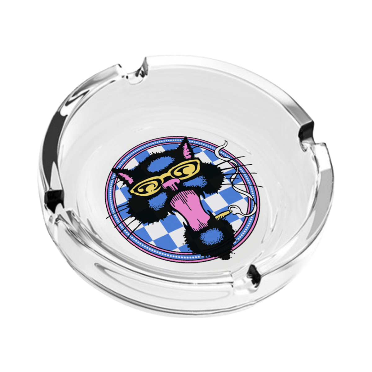 Blues Traveler Smokin' Cat Aschenbecher Glas