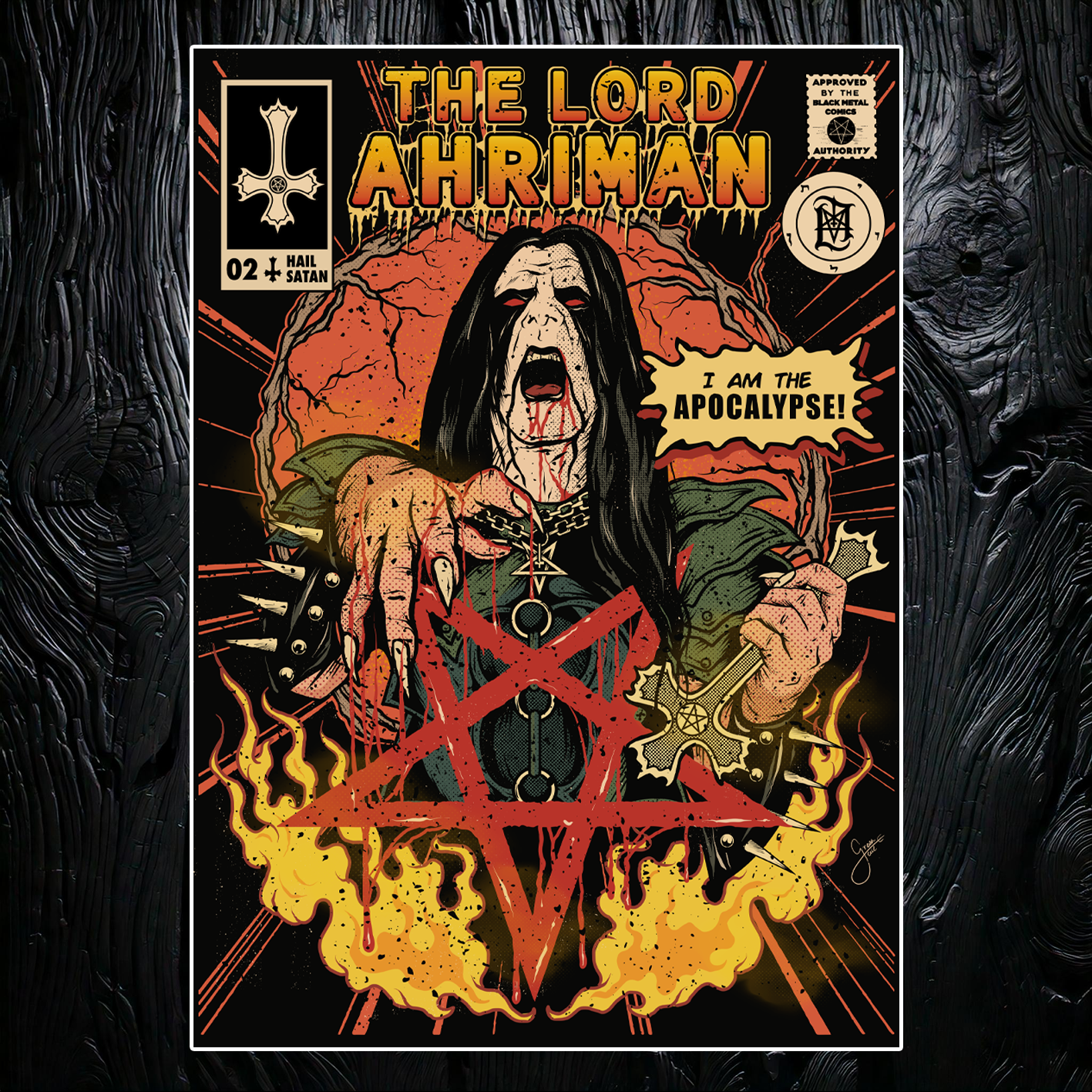 Lord Ahriman II Poster 50x70 Signiert Nummeriert 100 Stück